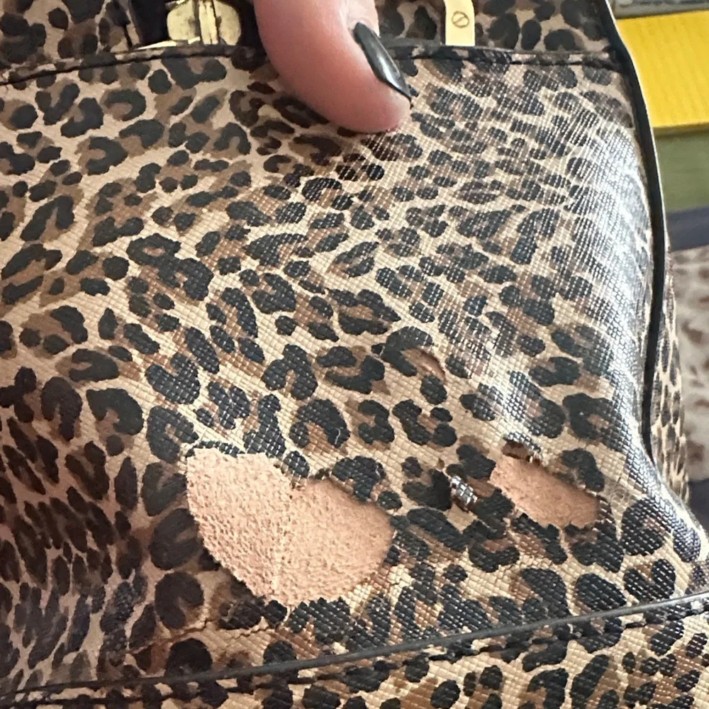Tory Burch Leopard Print Bag with Black Accents